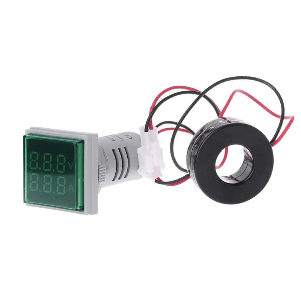 Square Dual Display Voltmeter & Ammeter LED Digital Voltage Gauge AC 60-500V 0-100A Current detail image 12