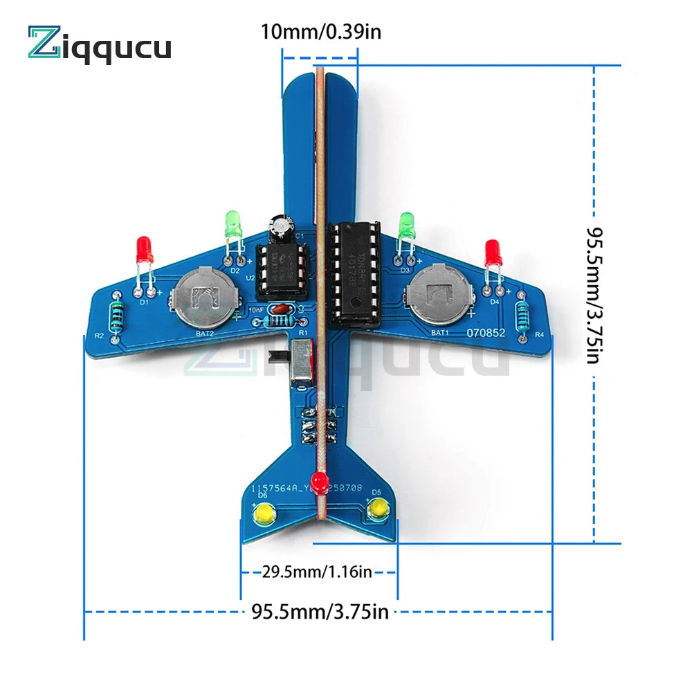 DIY Electronic Kit LED Flow Light Aircraft Model Kit DIY Electronic Welding Practice Kit detail image 4