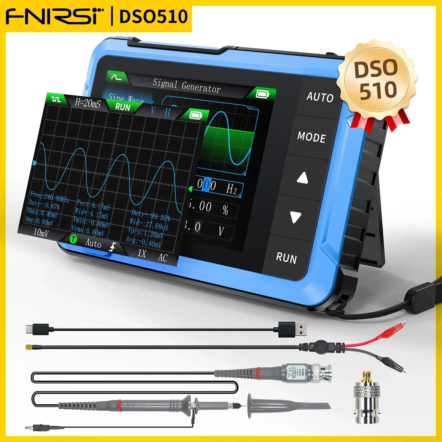 FNIRSI DSO510 New Mini Digital Oscilloscope product image