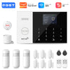 PGST 4G 2G GSM WiFi Alarm System House Home Security Protection Alarm System Kit Door Sensor Works with Tuya Smart Life Alexa