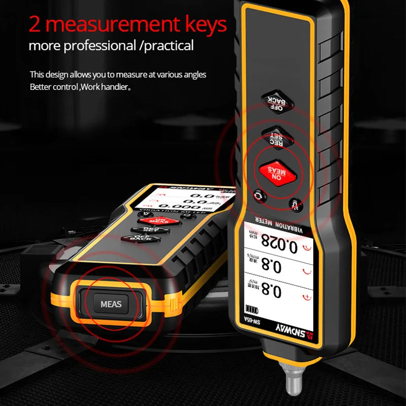SNDWAY Vibration Analyzer Digital Vibration Meter Device Probe Analizador De Vibraciones Handheld SW-65A product image