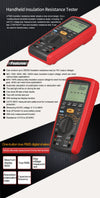 UNI-T UT505B Handheld Insulation Resistance Tester Digital Resistance Meter 1000V 200G True detail image 6