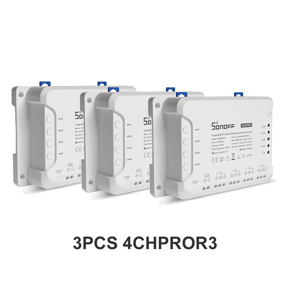SONOFF 4CHR3 4CHPROR3 4-gang/4 Way Wifi Smart Switch 433mhz RF Control Smart Home Support detail image 13