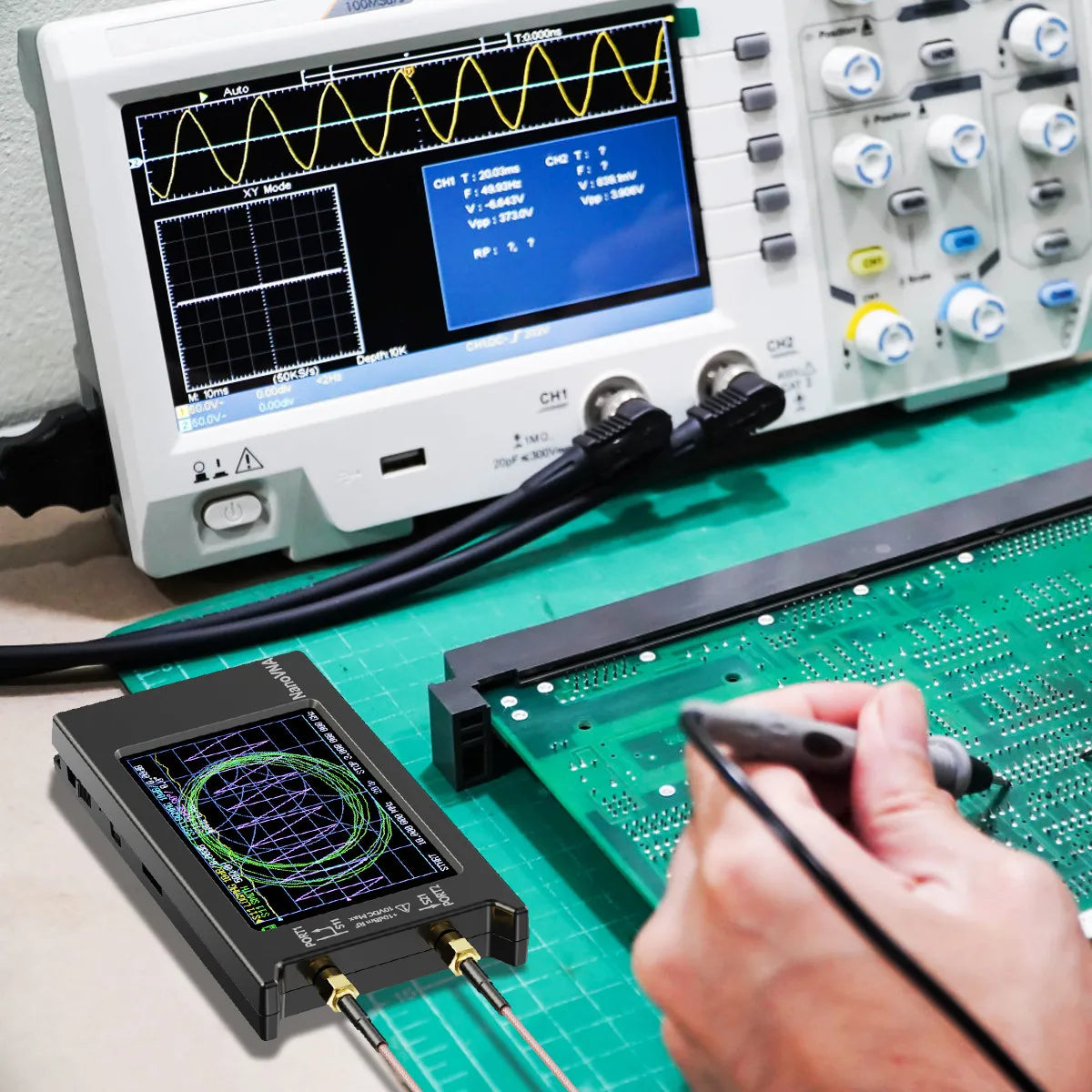 Updated NanoVNA-H4 4inch Vector Network Analyzer 10k-1.5GHz HF VHF UHF Antenna Analyzer detail image 5