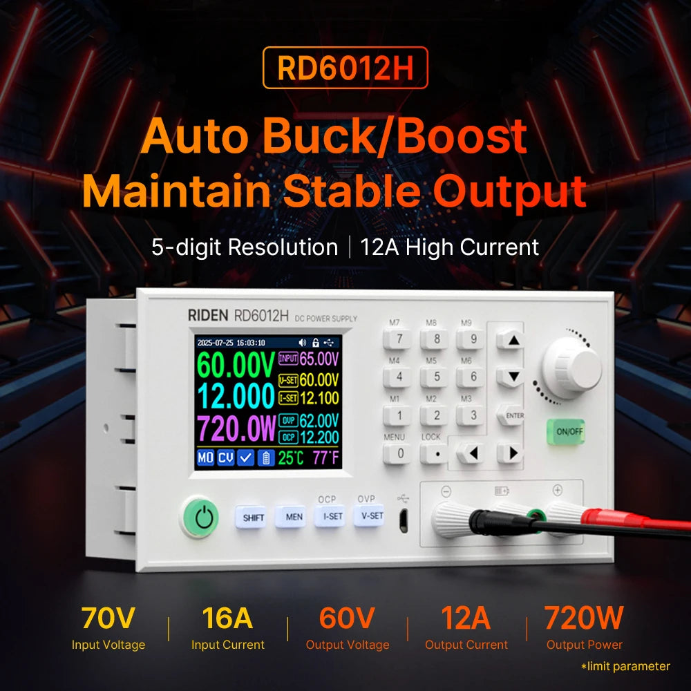 RD Riden RD6012H RD6012H-W 60V 12A DC to DC Buck Boost Module Device detail image 2