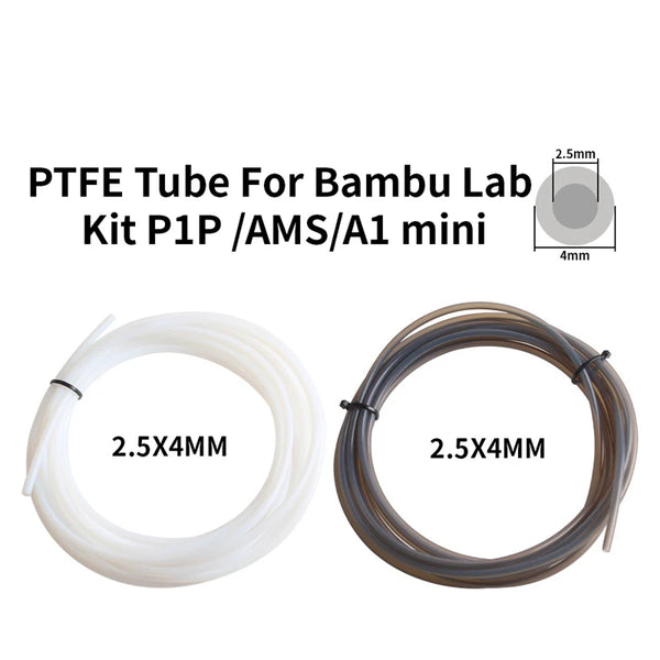 Mini 3D Printer PTFE Pipe 1.75mm Bambulab Ptfe Tube 4m White Grey AMS LITE for Bambu Lab Ptfe Tube 2.5mm 4mm Filament Parts