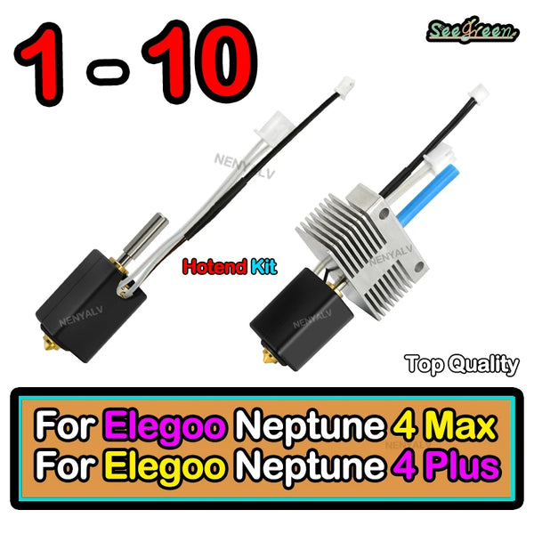 Hotend kit for ELEGOO Neptune 4 PLUS/4 MAX 3D Printer Fully Assemble All-Metal Hotend with Nozzle 3D Printer Accessorie