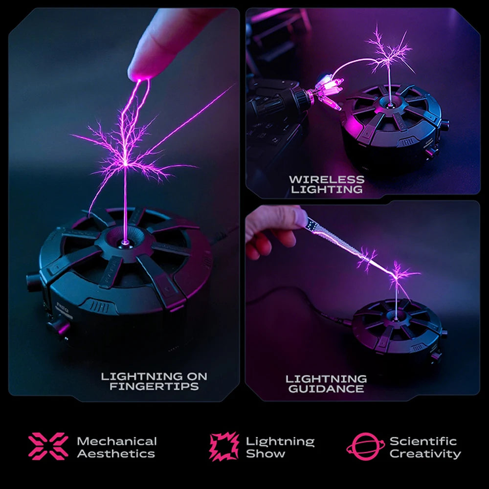 Tesla Coil Bluetooth Music Box Arc Generator Artificial Lightning Touchable Teaching detail image 3