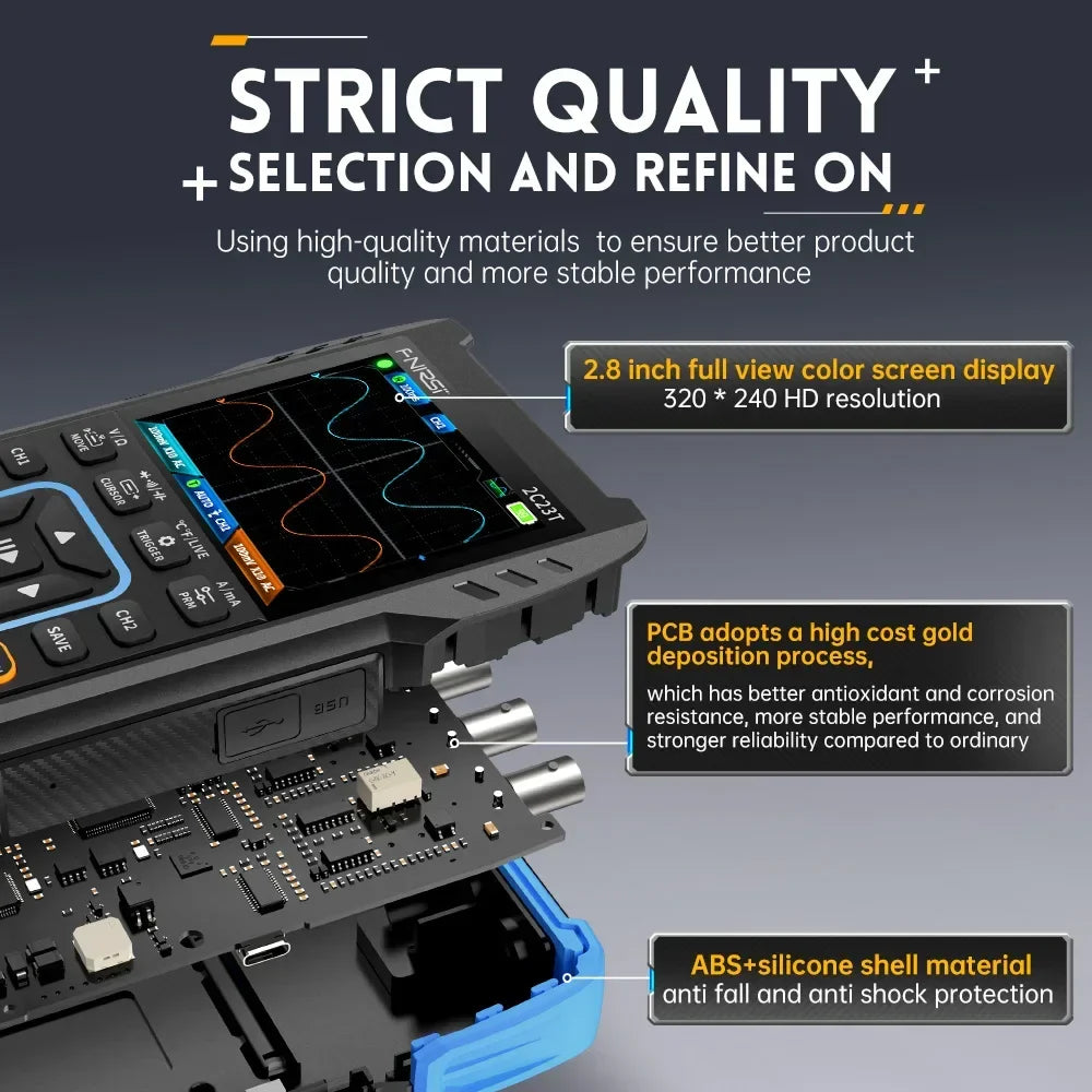 FNIRSI 2C23T Digital Oscilloscope Multimeter Tool detail image 3