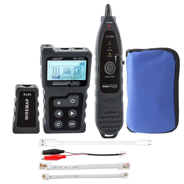 NOYAFA NF-8209 Cable Tester Measure Length Lan POE Scan Test LCD Display Wire Checker Cable detail image 6