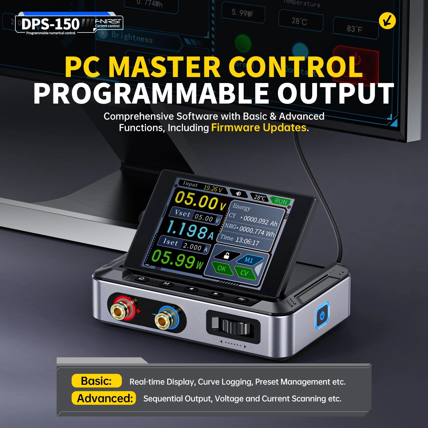 FNIRSI DPS-150 Laboratory DC Power Supply, CNC Adjustable 30V 5A Digital Display Micro detail image 3