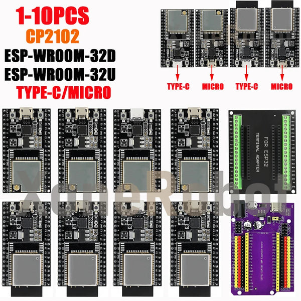 1-10PCS ESP32-DevKitC core board TYPE-C/MICRO ESP32 Development Board ESP32-WROOM-32D/U WIFI+Bluetooth-co product image