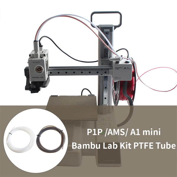 Mini 3D Printer PTFE Pipe 1.75mm Bambulab Ptfe Tube 4m White Grey AMS LITE for Bambu Lab Ptfe Tube 2.5mm 4mm Filament Parts