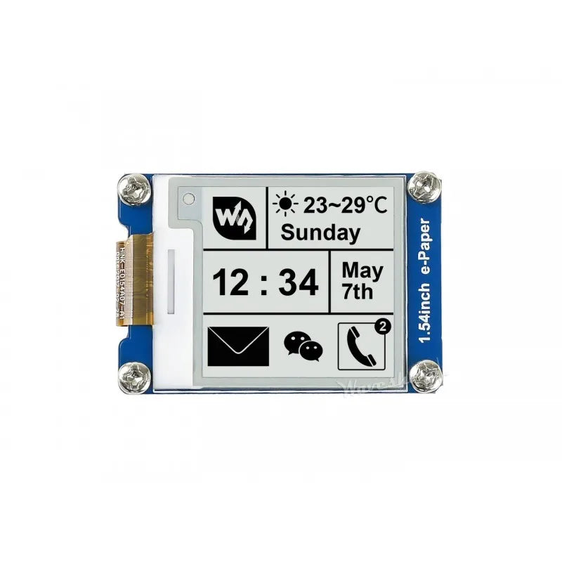 1.54-inch e-paper with 200x200 resolution, red, black and white. SPI Interface detail image 5
