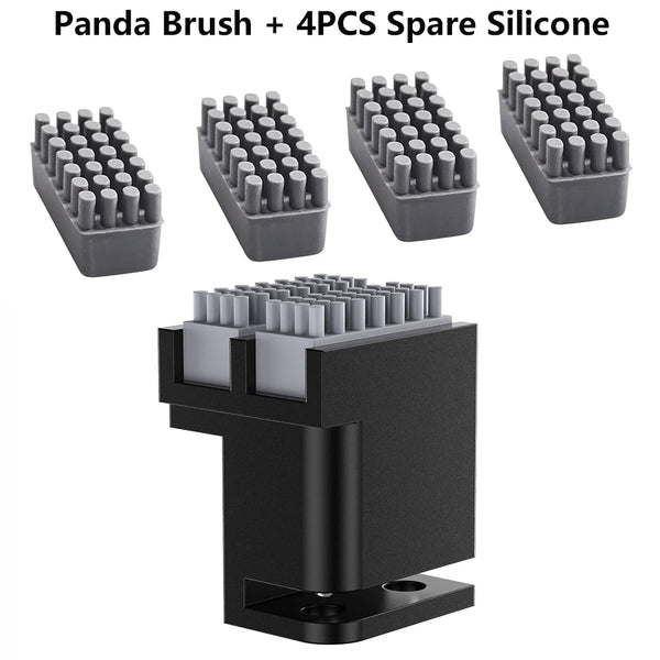 BIGTREETECH Panda Brush PX Panda Purge Shield Nozzle Wiper Print Head Cleaner Silicone Brush Mounted Scrubber For BambuLab P1 X1