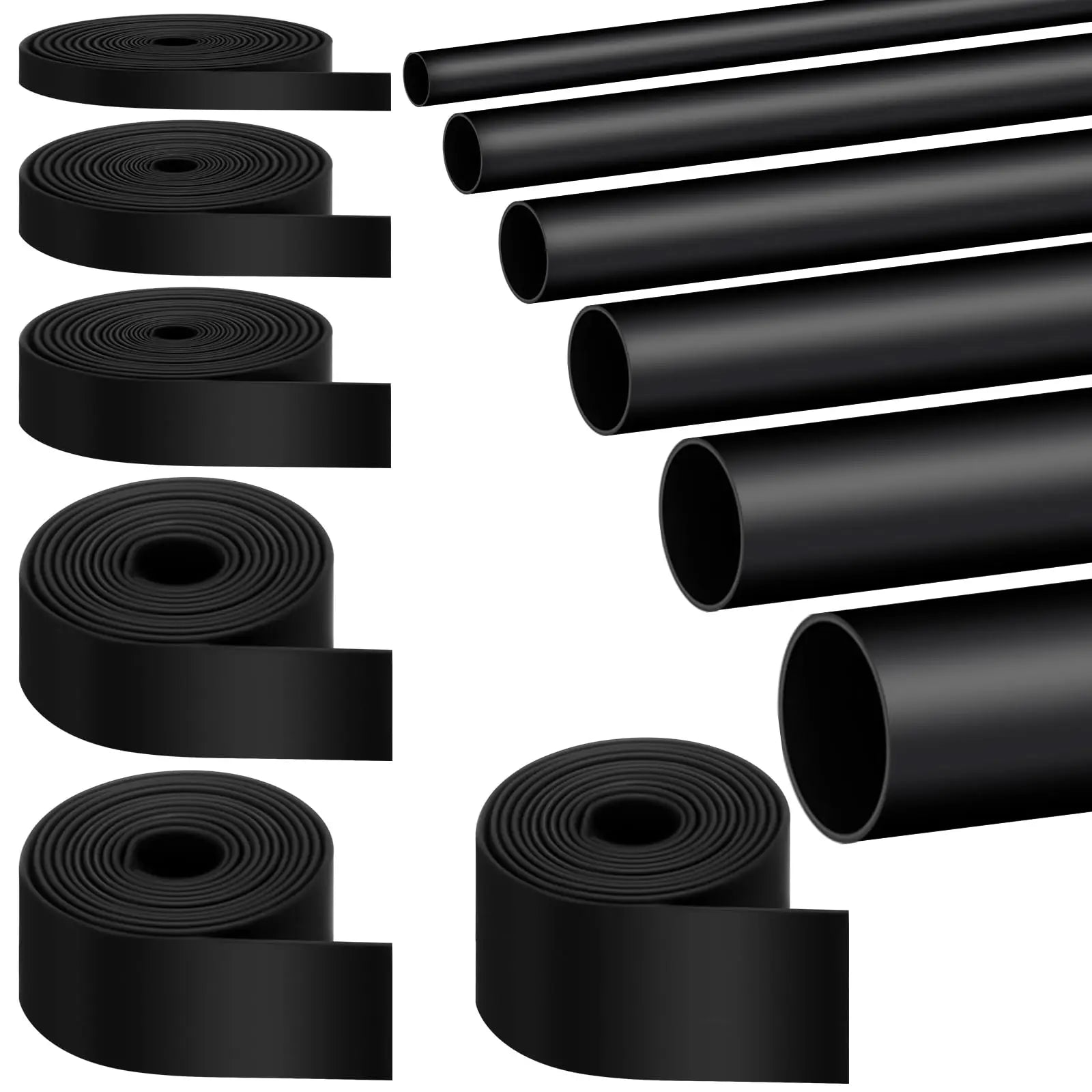 Φ4mm-Φ24mm Heat Shrink Tubing-4:1 Ratio Dual Wall Adhesive Lined Shrinkable Wire Wrap Tube Waterproof Industrial Black