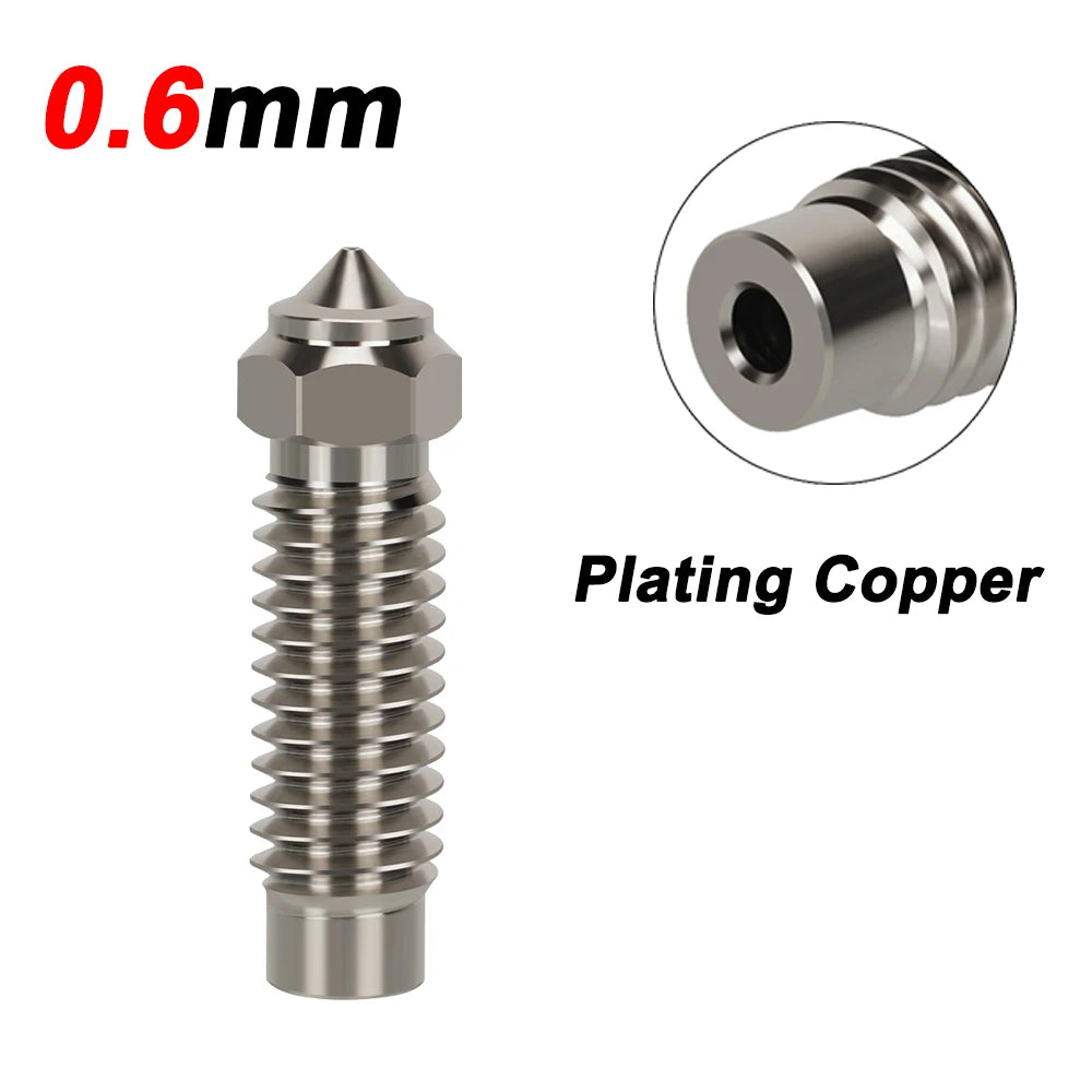 For Elegoo Neptune 4 Max/4 Plus Brass Copper Plated Hardened Steel Nozzle Upgraded Nozzle High Speed Nozzles Hotend Kit