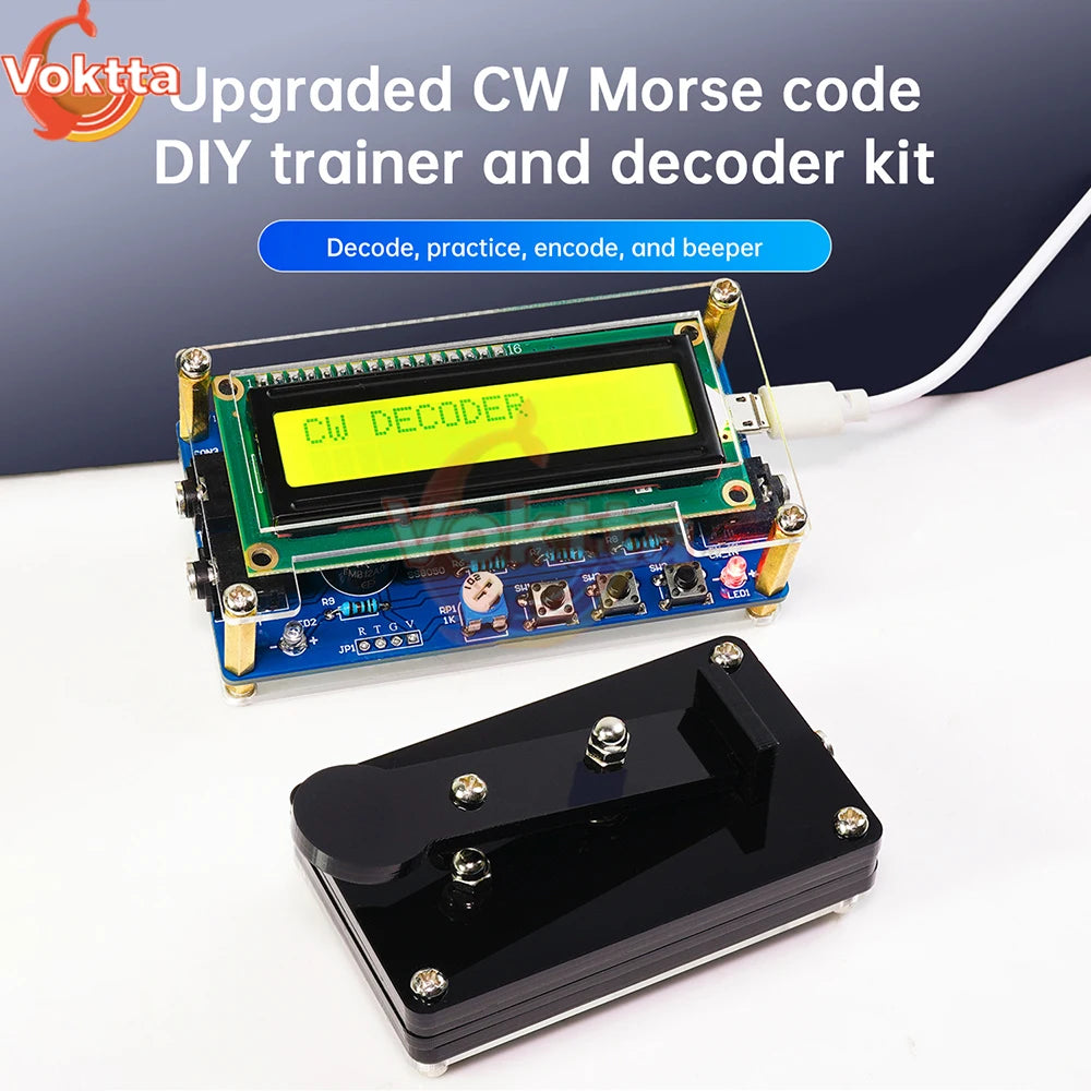 DC 5V CW Morse Code Decoder Loose Kit Audio Cipher Reader Circuit Board Welding Exercise DIY detail image 2