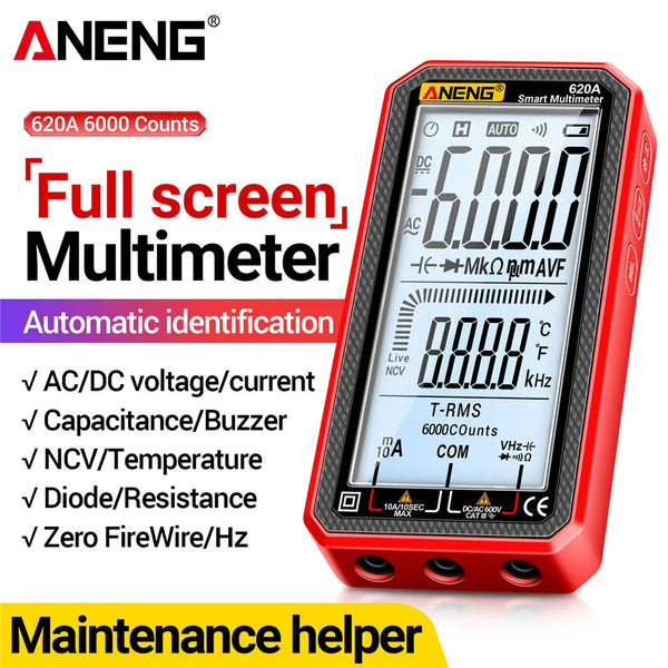ANENG 620A Digital Multimeter 6000 Counts Professional AC/DC Current Voltage Resistance Diode NCV Multime product image