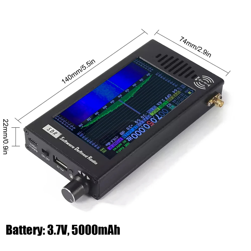 Portable Handheld Radio Set SDR Radio Receiver Professional 100KHz-149MHz Radio detail image 4