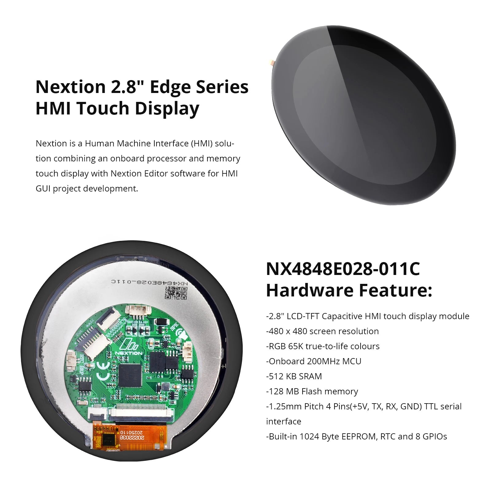 NEXTION NX4848E028-011C 2.8 LCD-TFT Capacitive HMl Touch Display Module Edge Series Screen detail image 2