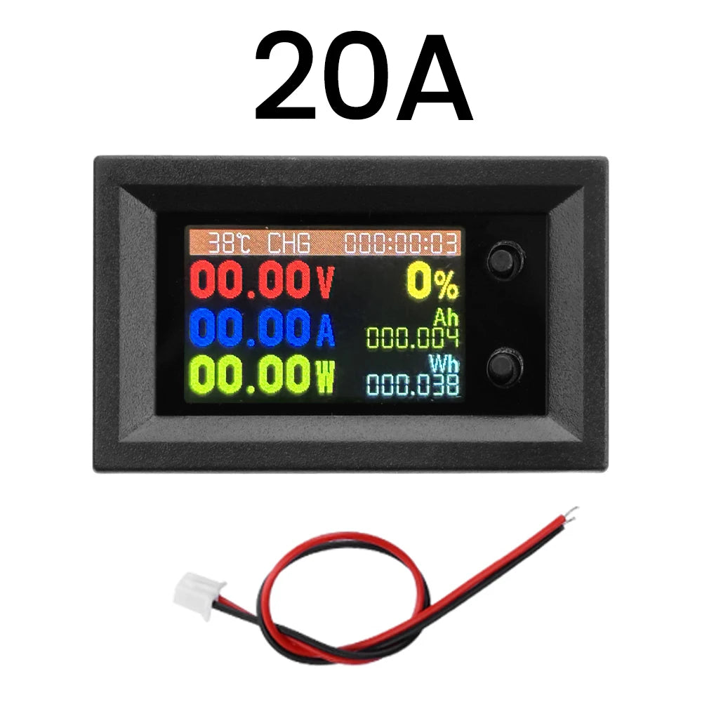 DC7~200V Digital Power Energy Voltmeter Ammeter Bi-Directional Metering Coulometer Battery detail image 7