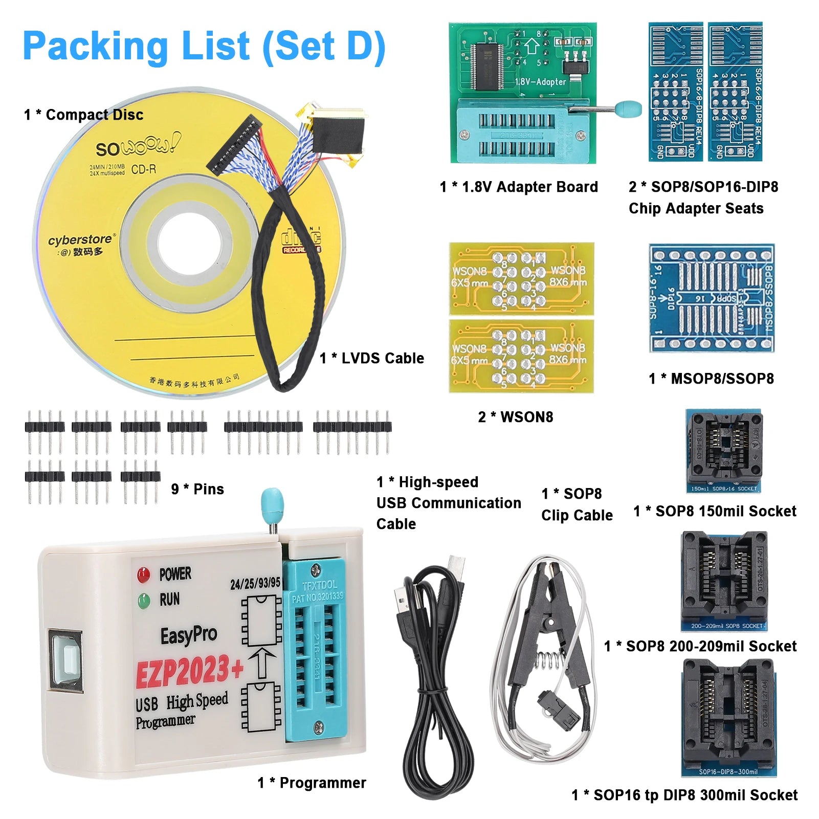 EZP2023+ High-Speed USB SPI Programmer Support 24/25/93/95 EEPROM 25 Flash Bios Chip Support detail image 10