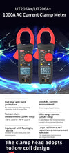 UNI-T UT205A+ UT206A+ Digital Clamp Meter 1000V AC DC Current Pliers Clamps Voltage Tester detail image 8