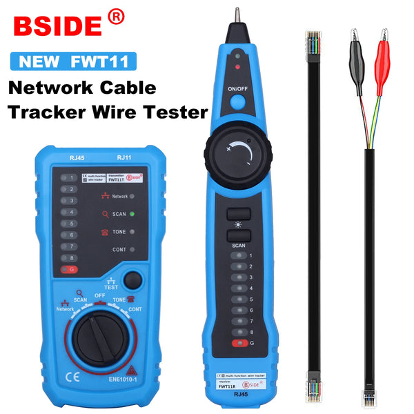 BSIDE FWT11 Network Cable Tracker Wire Tester RJ11 RJ45 Cat5Cat6 Ethernet LAN Detector Line Finder Teleph product image