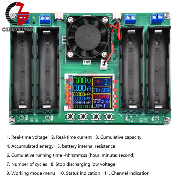 18650 Lithium Battery Capacity Tester Module MAh MWh Digital Battery Power Detector Module detail image 5