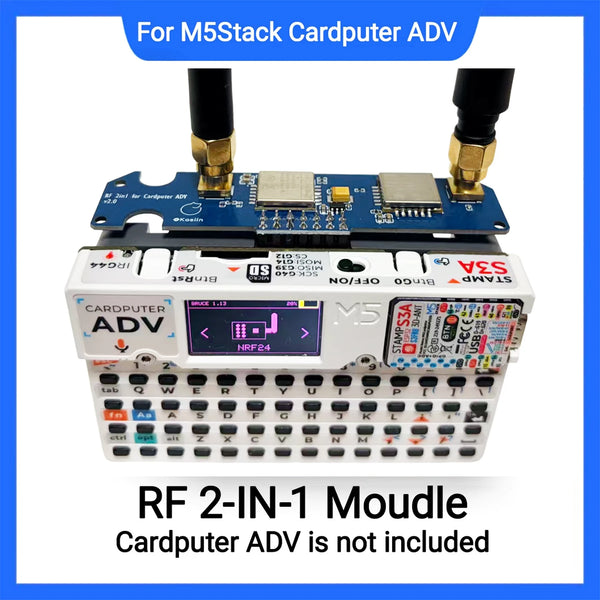 Upgraded 2-in-1 RF Module For M5Stack Cardputer ADV NRF24+CC1101 Compatible, 2.4GHz 433MHz Wireless Board product image