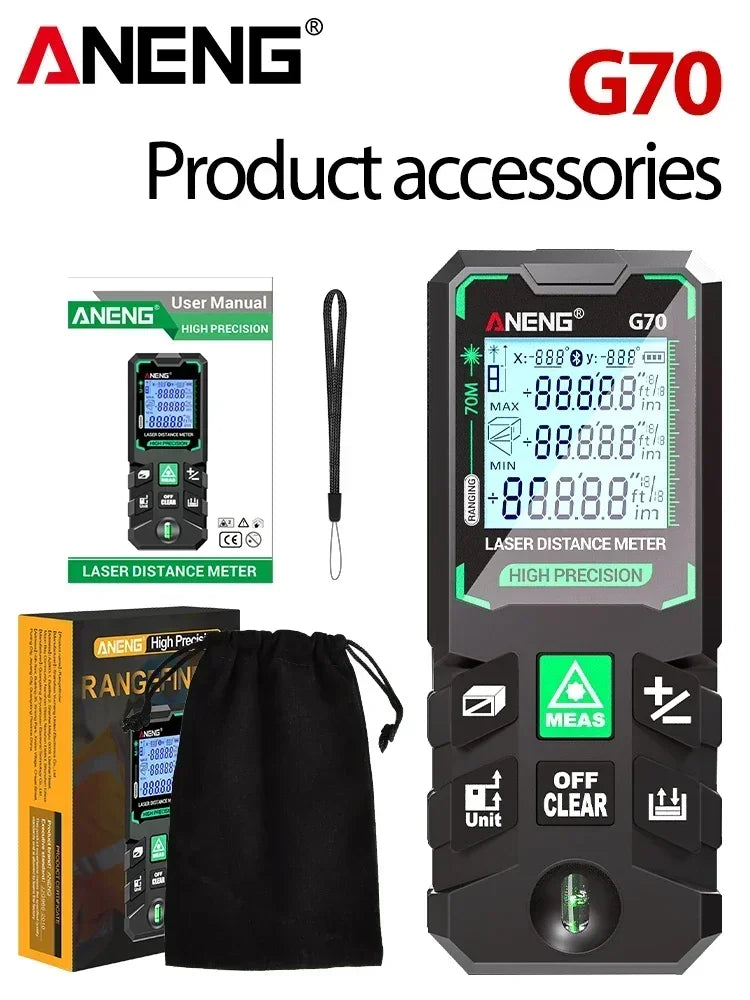 ANENG G50/G70/G100/G120 Green Laser Distance Meter Autonomous Benchmark Rangefinder 0.5~1 detail image 7