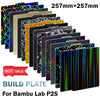 For Bambu Lab P2S Build Plate P1S X2D Pei Textured 257x257 H1H PEY Peo Sheet Spring Steel For Bambulab P2S Bamboo P1P Hot Bed