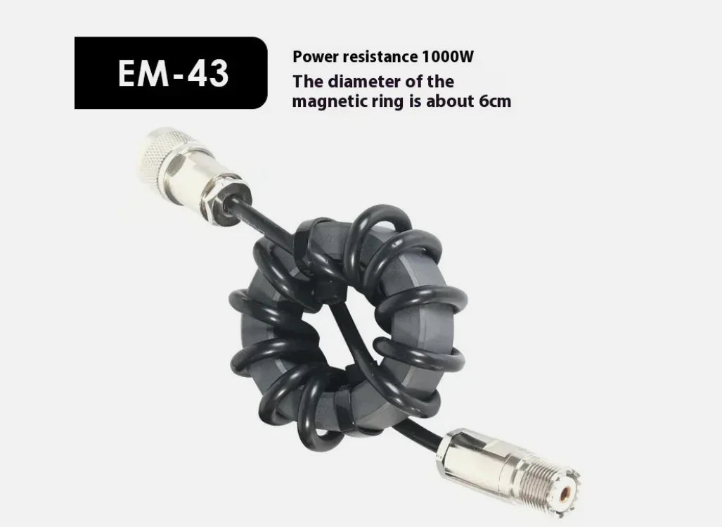 EM-25/ EM-43 1.8-30MHz Shortwave Choke Coil Magnetic Ring Shortwave 1:1 Current Balun For detail image 7