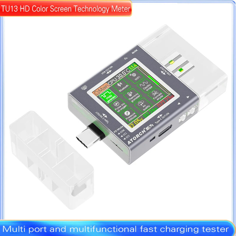 TU13 48V Type-C PD3.0 Fast charging Protocol USB Tester Voltmeter Meter Mobile Phone Charger detail image 8