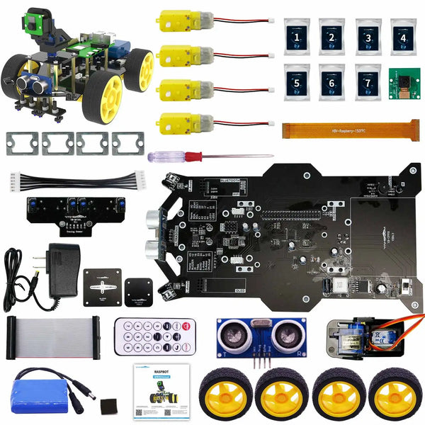 Raspberry Pi 5 Smart AI Vision 4WD Robot Car Electronic Kit DIY Learning Project Full Set detail image 3