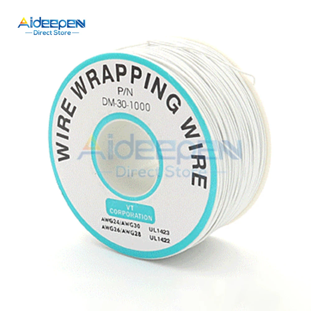 1Pcs 250M 30AWG Wire Cable 8 Color PCB Soldering Fly Iine Breadboard Jumper Colored Insulation Wrap Cable Tinned Pure Copper