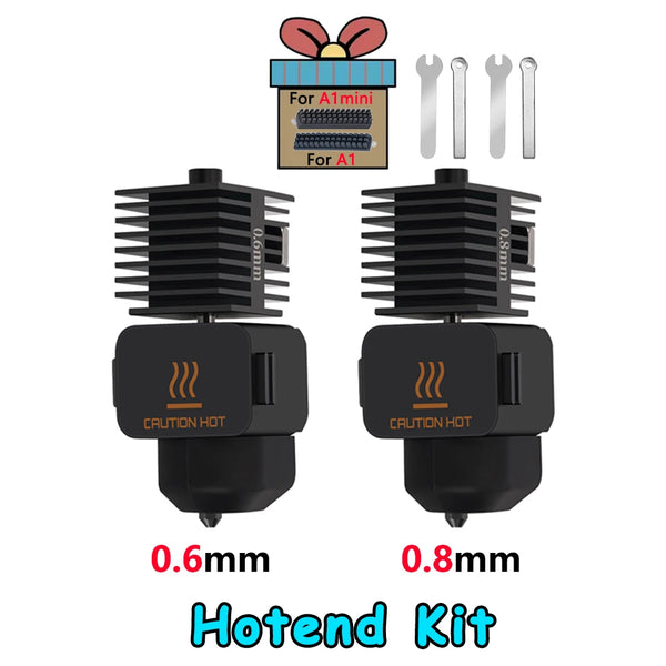 Hotend For Bambu Lab A1 mini Assembly Hotend Kit 0.2 0.4 0.6 0.8MM Replaceable Nozzle For 3D printer Bamboo Lab A1/A1 mini
