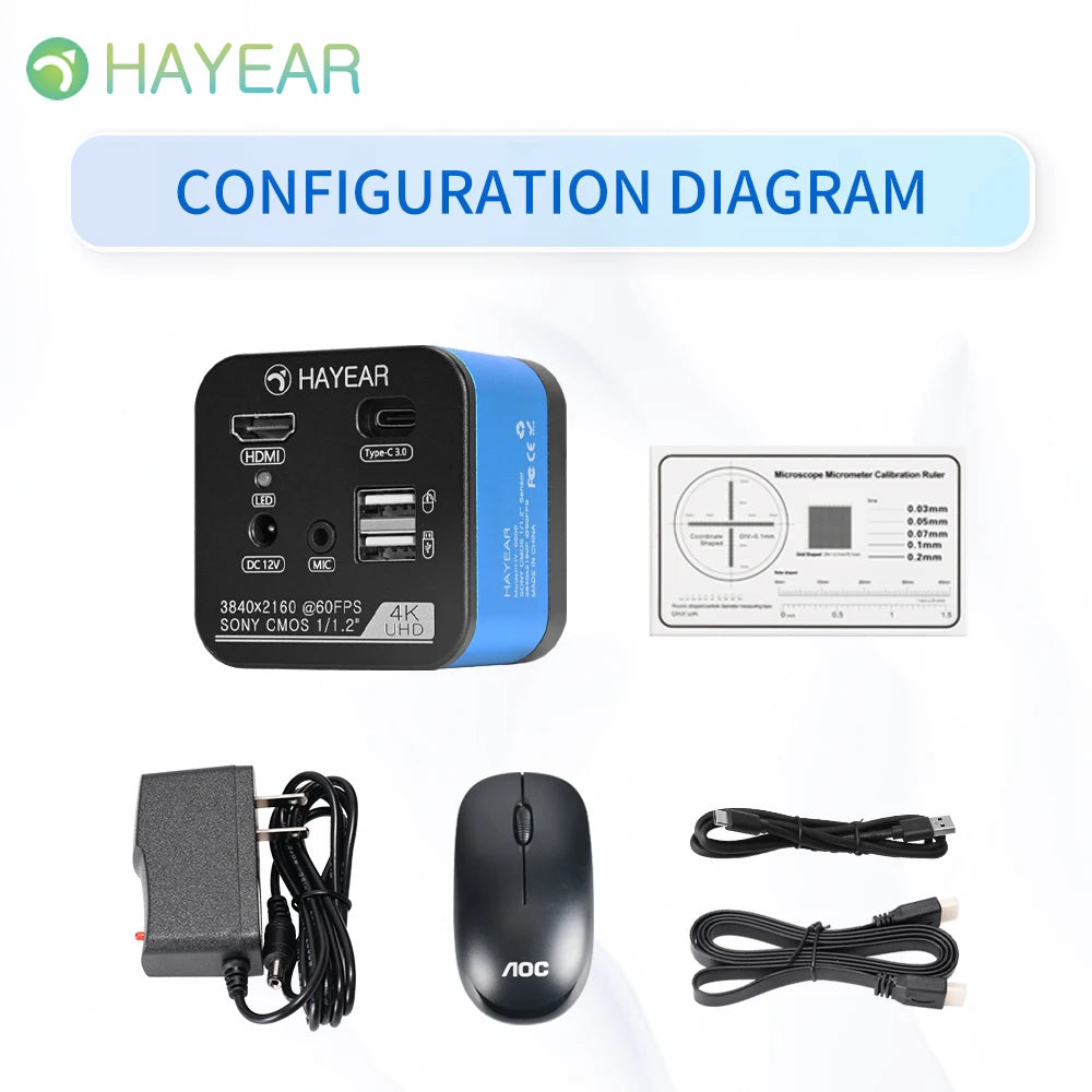 4K 60FPS SONY IMX585 Sensor UHD Measuring Digital Electronic Microscope Camera 8MP HDMI USB detail image 7