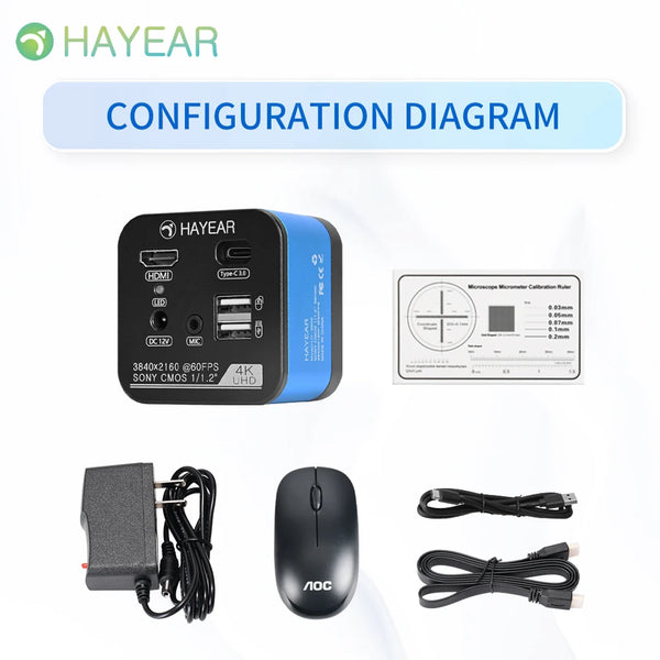 4K 60FPS SONY IMX585 Sensor UHD Measuring Digital Electronic Microscope Camera 8MP HDMI USB detail image 7