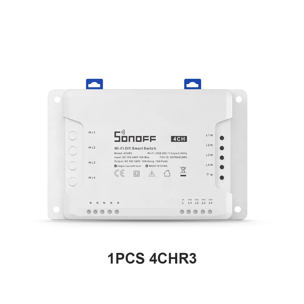 SONOFF 4CHR3 4CHPROR3 4-gang/4 Way Wifi Smart Switch 433mhz RF Control Smart Home Support detail image 7