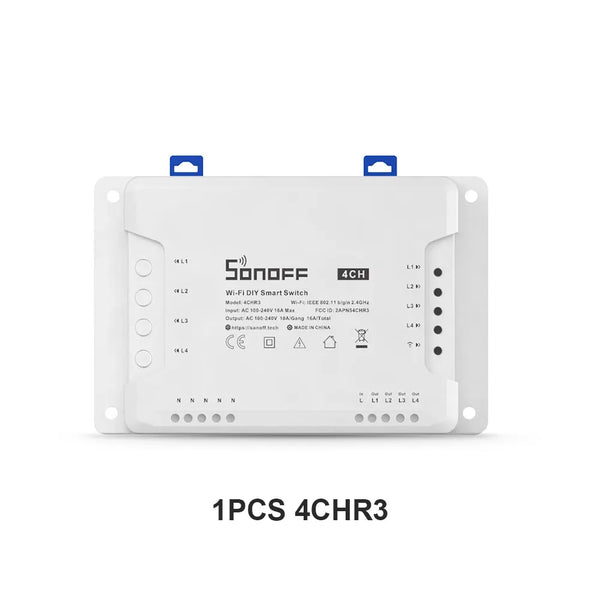 SONOFF 4CHR3 4CHPROR3 4-gang/4 Way Wifi Smart Switch 433mhz RF Control Smart Home Support detail image 7