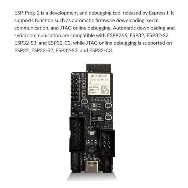Espressif ESP-Prog-2 Debugger Serial Communication, JTAG In-Circuit Debugging, Firmware Auto detail image 3