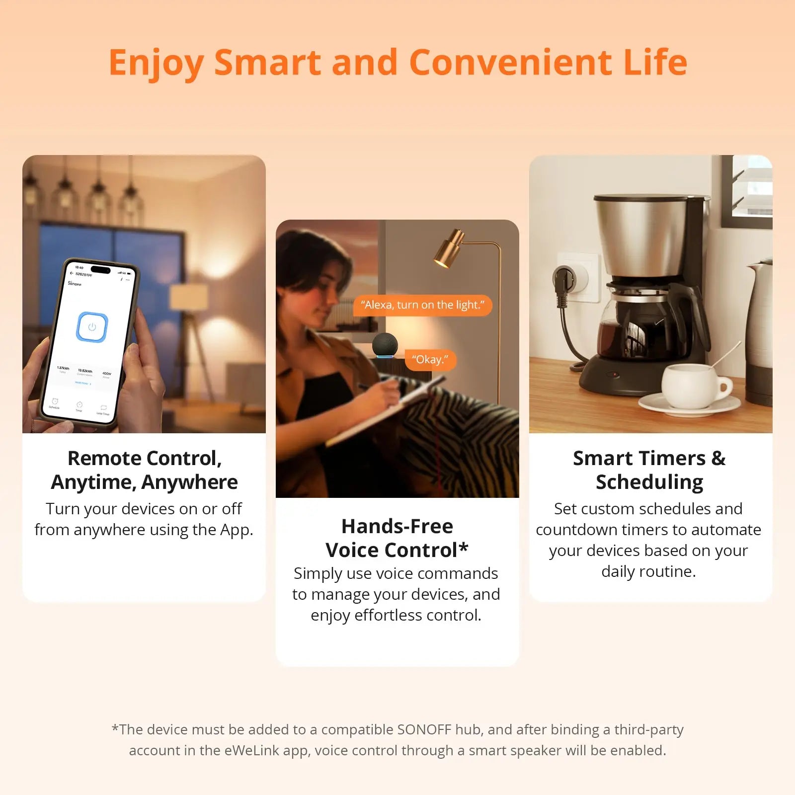 1-4 PCS SONOFF S60ZB EU IPlug Zigbee Smart Plug Energy Monitoring Wireless Socket Timer Smart Switch Work With Google Home Alexa