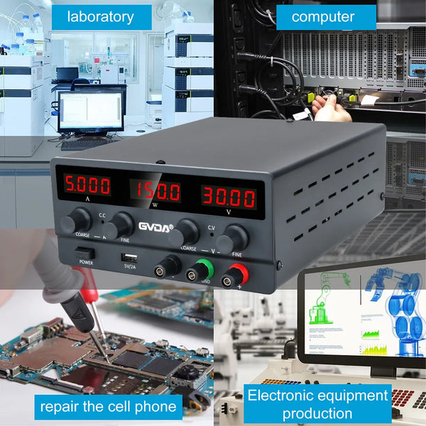 GVDA Adjustable DC Power Supply 30V 10A Lab Power Supply 300W Voltage Regulator Stabilizer detail image 2