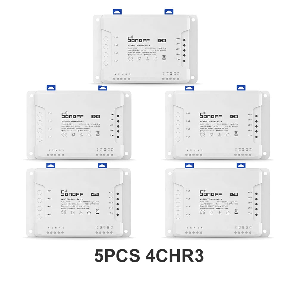 SONOFF 4CHR3 4CHPROR3 4-gang/4 Way Wifi Smart Switch 433mhz RF Control Smart Home Support detail image 10