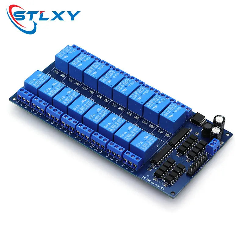 16 Channel Relay Shield Module DC 5V 12V 24V with Optocoupler LM2576 Microcontrollers detail image 5