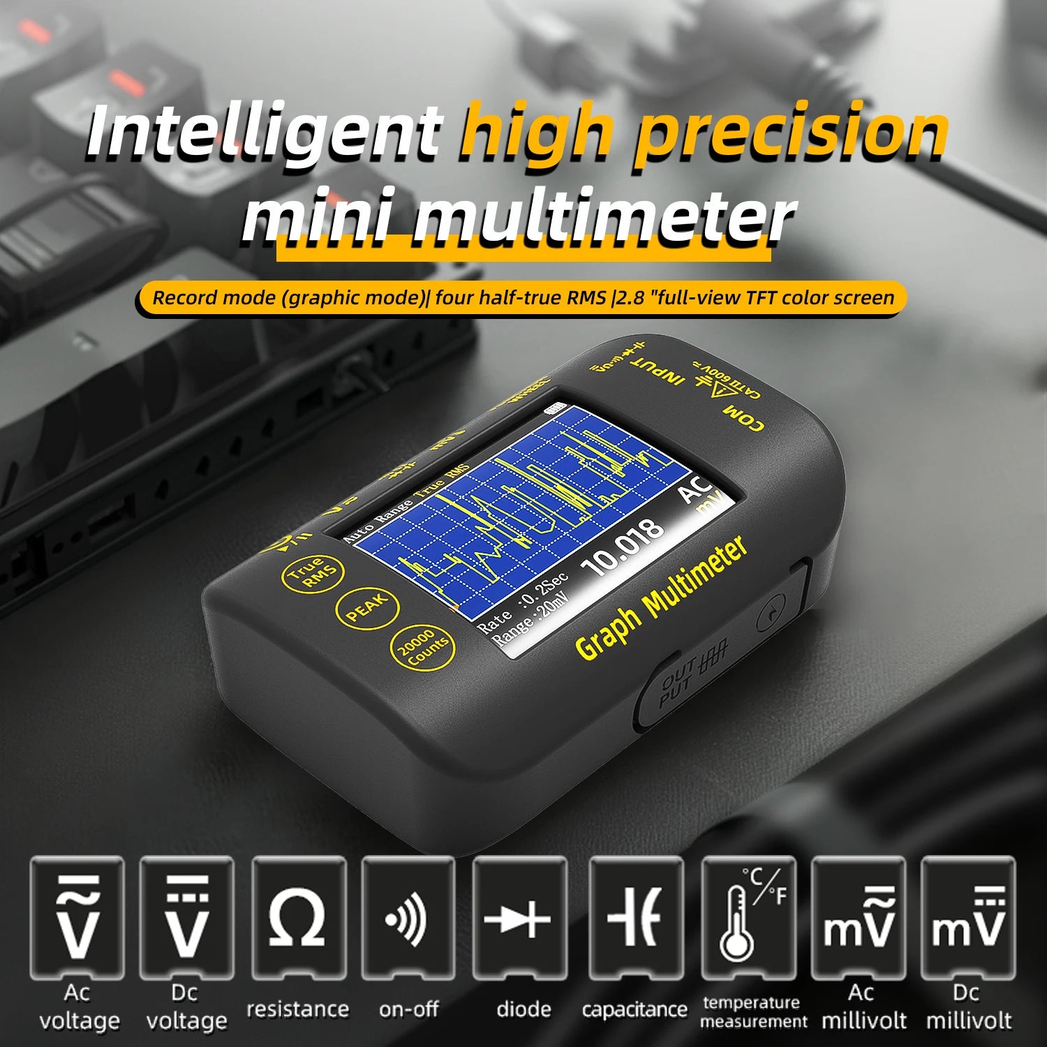 BSIDE S40/S450 Mini Digital Multimeter 20000counts High-precision Multitester 200Mohm detail image 5