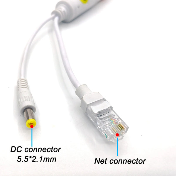 POE Spliter 48V to 12V Waterprrof Video And Power Adapter Cable Supply Module Injector Extender for IP Camera Splitter Net AP