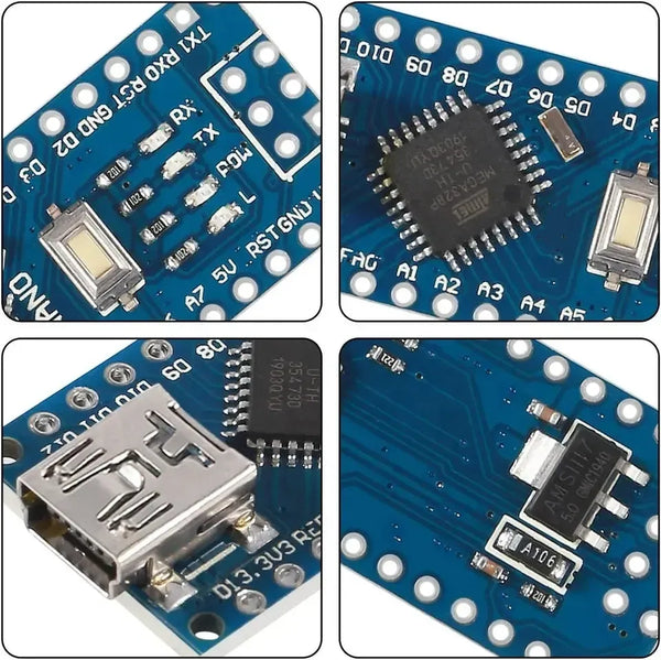 Arduinos NANO V3.0 Atmega328P Mini USB Cable 5V CH340G Drive Learning Module Development detail image 6